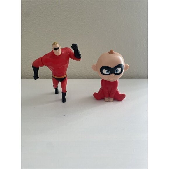 McDonalds Happy Meal Toy Disney/Pixar The Incredibles Mr. Incredible &‎ Jak Jak - Picture 1 of 4